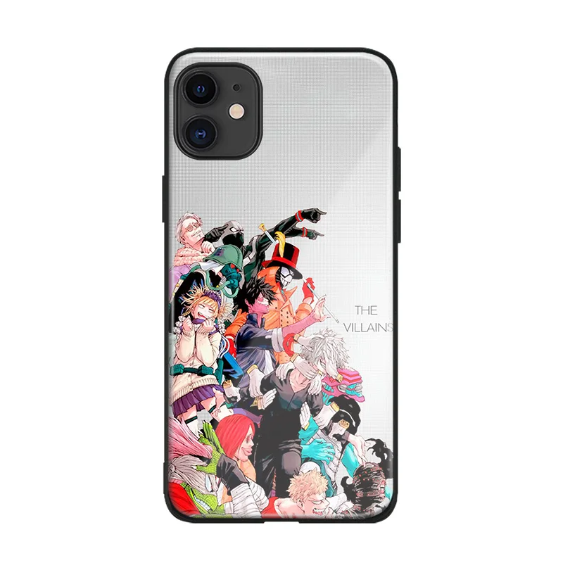 Boku no my Hero Academy, Лига злодеев, мягкий силиконовый стеклянный чехол для телефона, чехол для iPhone 6, 6s, 7, 8 Plus, X, XR, XS, 11 Pro, max