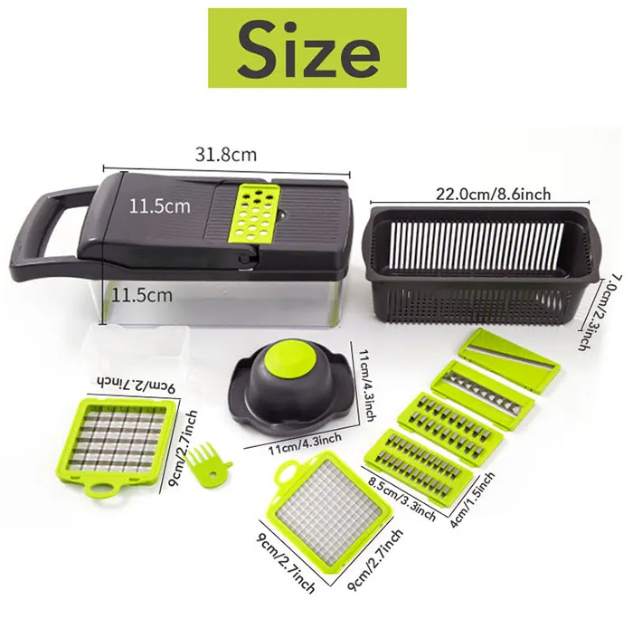 Multifunctional Vegetable Cutter Mandoline Slicer Fruit Potato Peeler Carrot Cheese Grater Kitchen Tools | Дом и сад