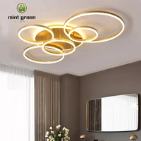 modern led ceiling lights for living room kitchen fixtures with remote indoor home dining lamps rings restaurant luminaria