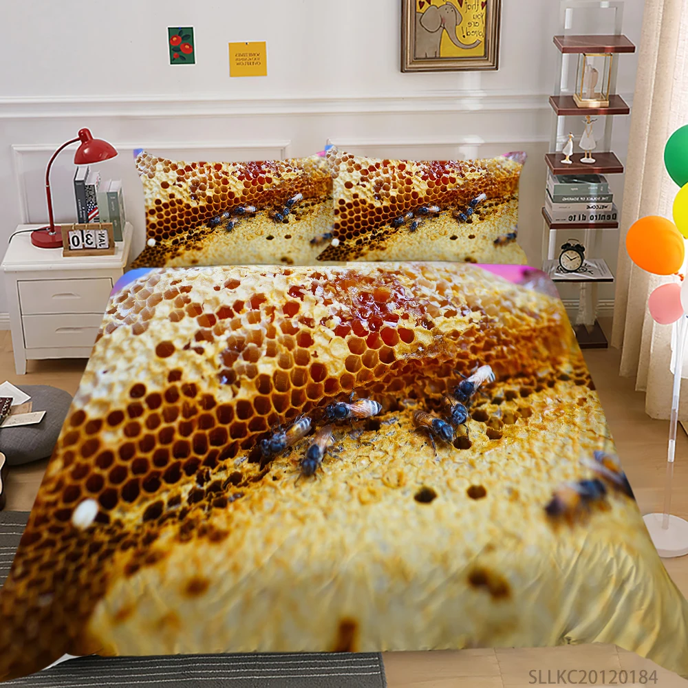 

3D Duvet Cover Set Luxury Bedding Set Lifelike Insect Print Creative Bed Set Pillowcase 2/3 Pcs Polyester Bedclothes
