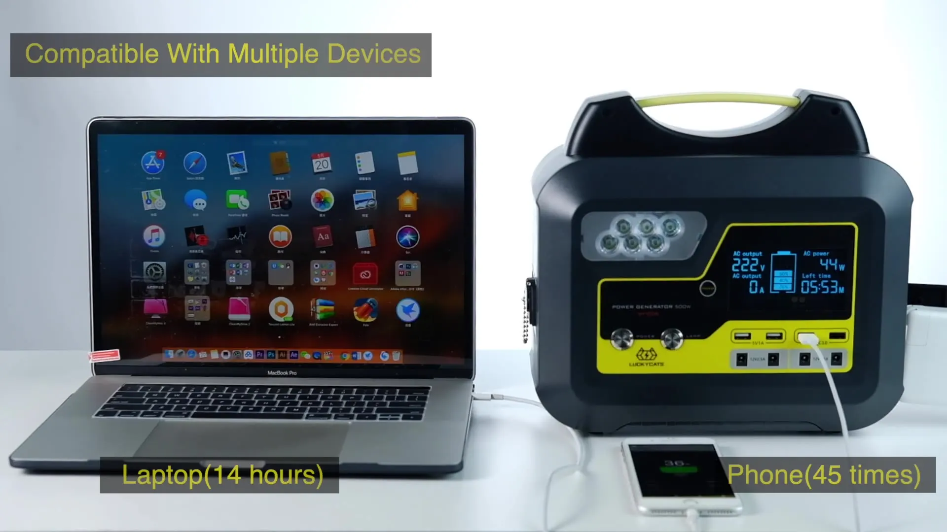 

500W Solar Power Station Bank Portable Generator