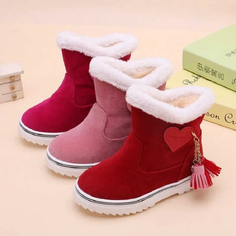 Зимние сапоги для девочек коллекция 2019 года модные детские зимние теплые широкие