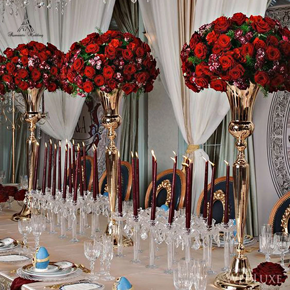 Металлическая ваза для цветов настольные горшки центральный элемент с