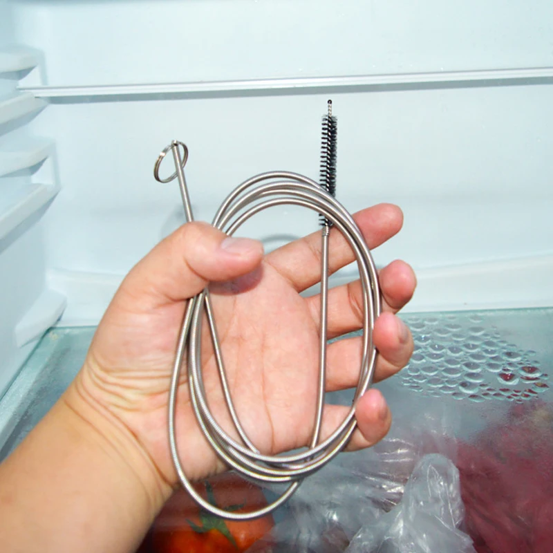 

Refrigerator Drain Dredge Long Flexible Refrigerator Scrub Brush Flexible Refrigerator Coil Brush-35
