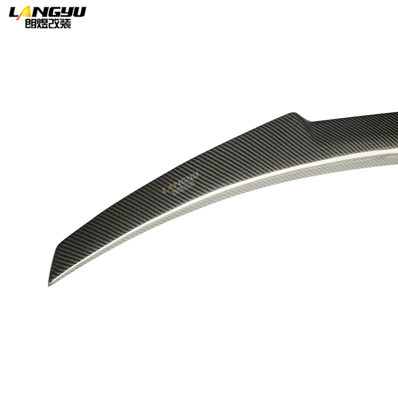 Для BMW 3 Series E90 S65 V8 Sedan 2007 2008 2009 2010 2011 2012 2013 M4 Style Real Carbon Fiber багажник спойлер крыло