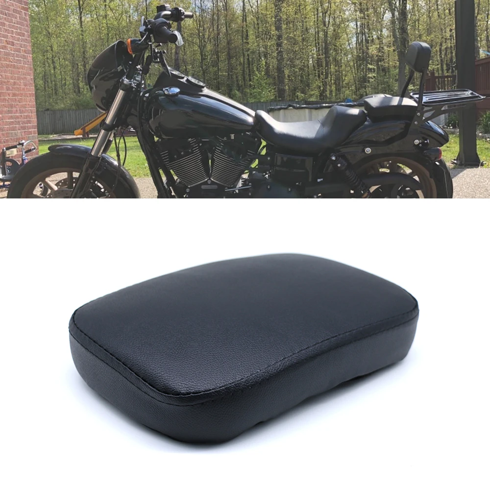 

For Harley Touring Dyna Softail Sportster XL 883 1200 XL883 XL1200 48 72 Rear Passenger Cushion Pillion Seat Pad Suction Cups