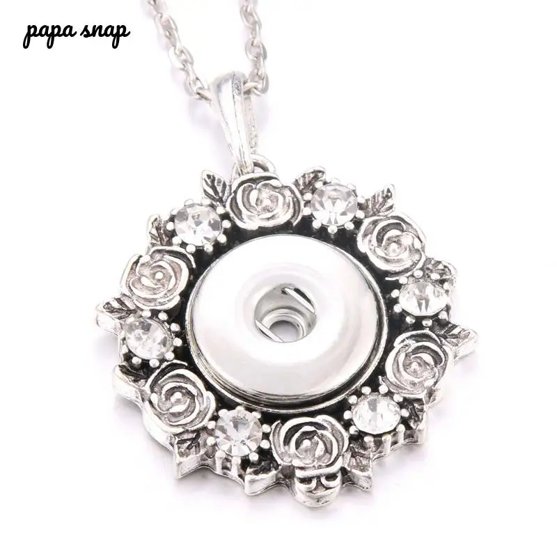 Новое ювелирное изделие с застежкой в виде цветка розы 18 мм 20 на кнопках кулон