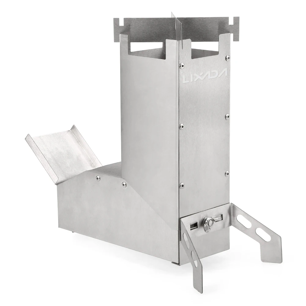 Уличная Складная горелка Lixada из нержавеющей стали ракетная плита туристическая