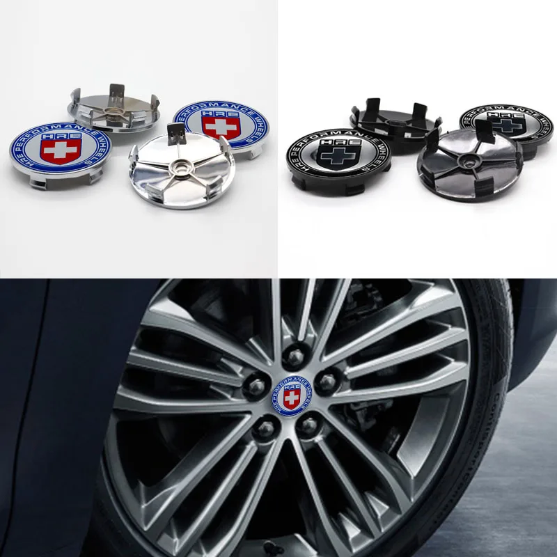 

Car wheel cover, wheel center cover, 4pcs 60mm, used for HRE-customized car modification parts, exquisite modification