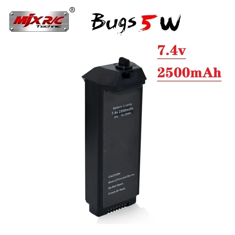 

Оригинальный литий-полимерный аккумулятор 7,4 в 2500 мАч для JJRC X5 Pro MJX R/C Bugs 5 Вт B5W, запасные части для радиоуправляемого квадрокоптера, 7,4 В, акку...