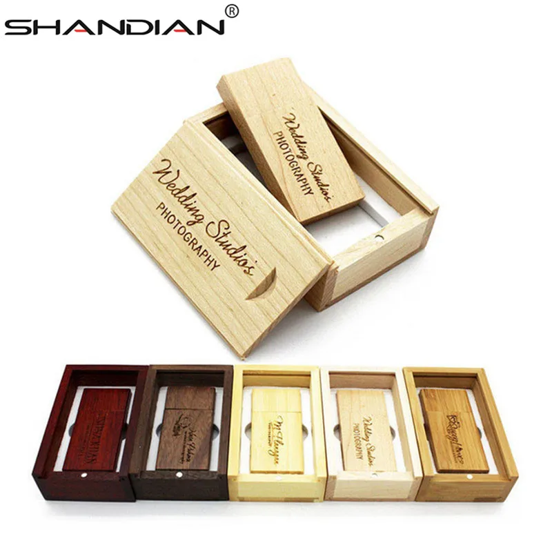 

SHANDIAN деревянный USB флеш-накопитель с логотипом на заказ, 1 шт.