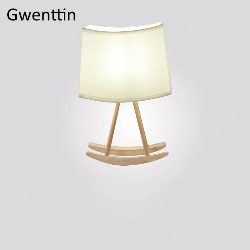 Скандинавские настольные лампы из цельного дерева Настольная Светодиодная