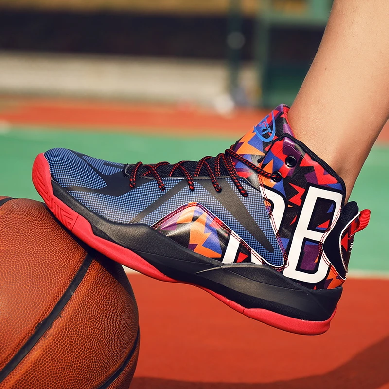 Мужские кроссовки для баскетбола s спортивная обувь с высоким берцем Уличная на