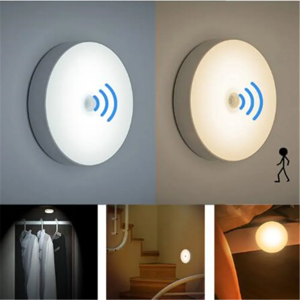 6LED Night Light PIR Infrared Motion Sensor Lamp for Children Magnetic Wall Cabinet Stairs LED | Лампы и освещение