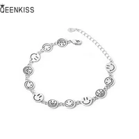 queenkiss bt623 fine jewelry wholesale fashion lady girl birthday wedding gift round slime 925 sterling silver pendant bracelet
