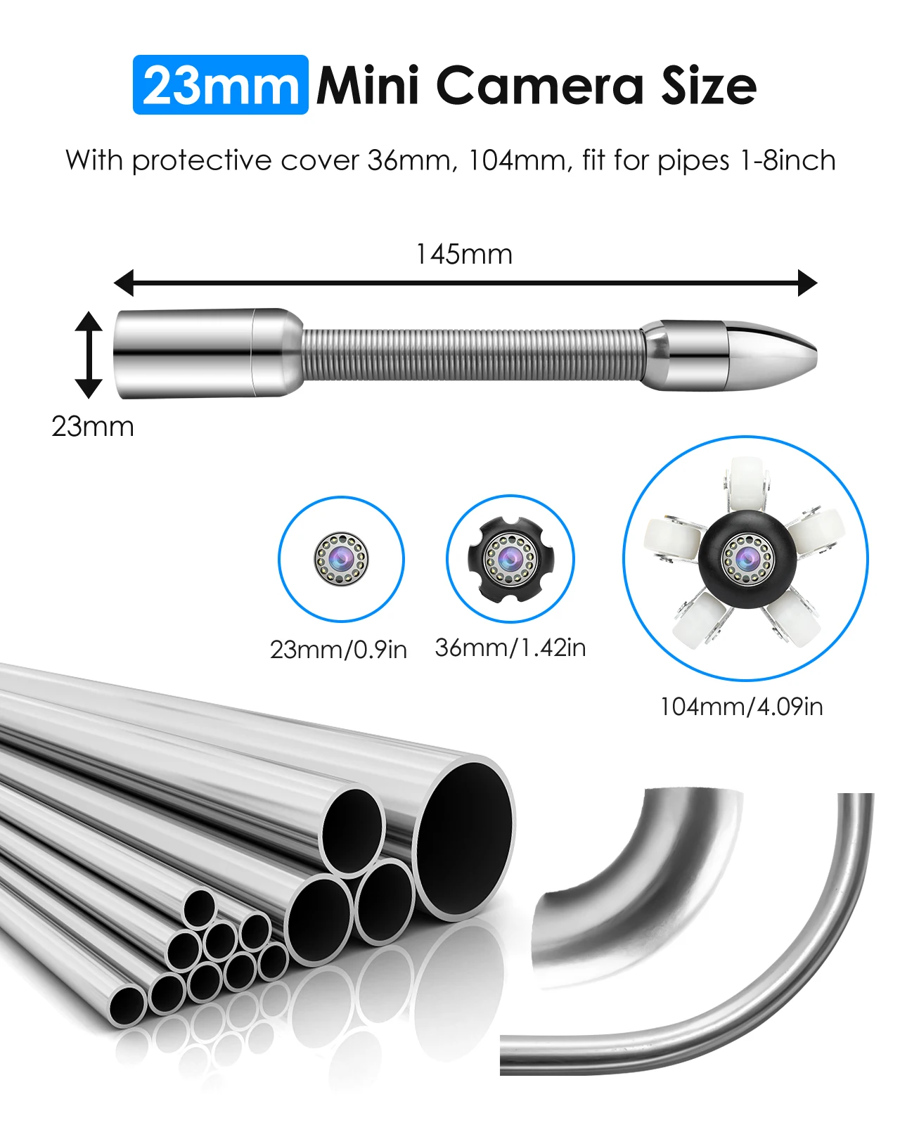 Камера-Эндоскоп Eyoyo для подводной и промышленной трубы видеокамера наблюдения за