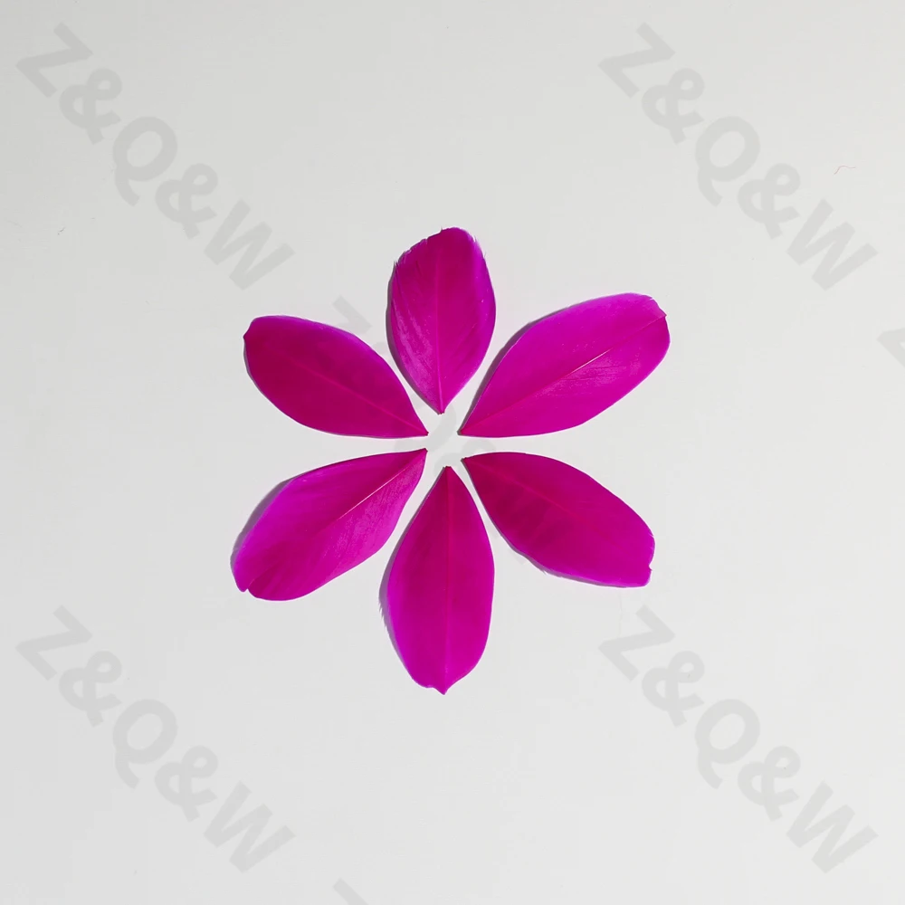 Натуральное гусиное перо 5-10 см с Плавающей головкой окрашенная Слива красного