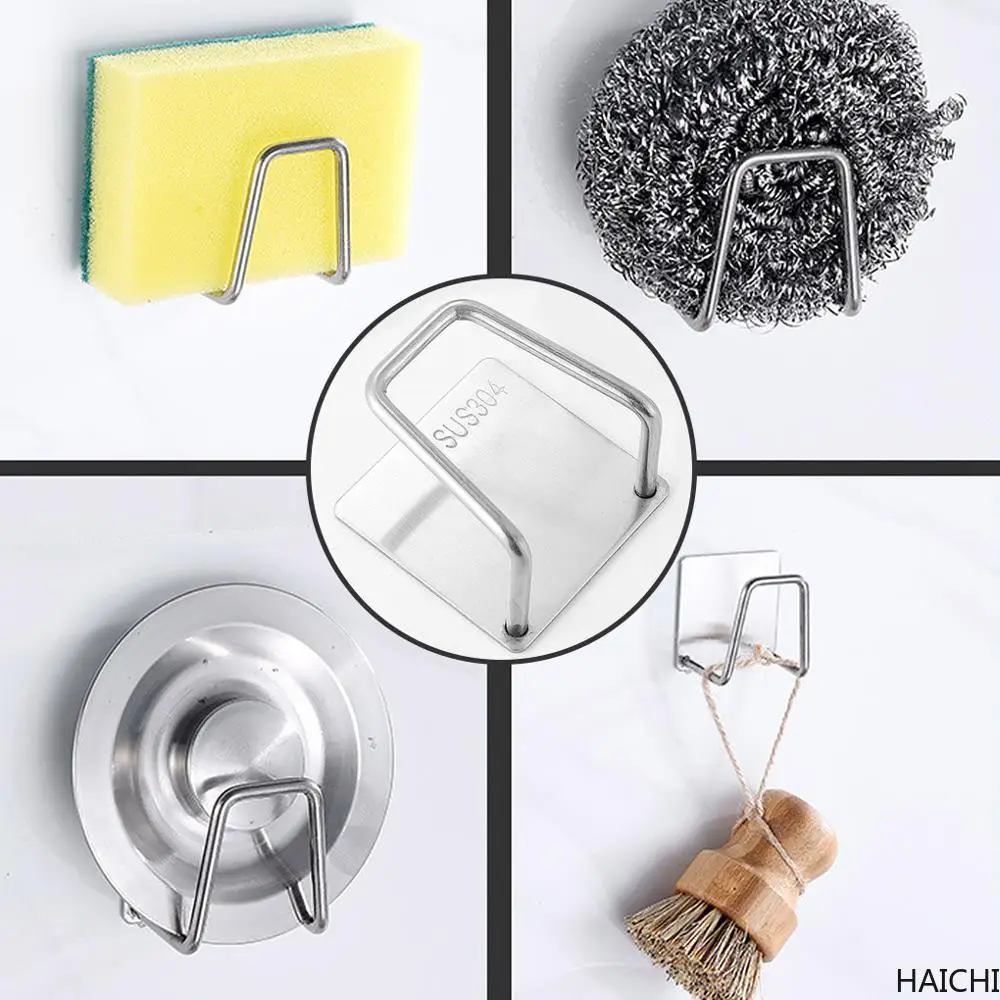 

Sink Sponge Rack Drain Storage Shelf Stainless Steel Kitchen Wire Ball Rag Organizer Holder Kitchen storage rack