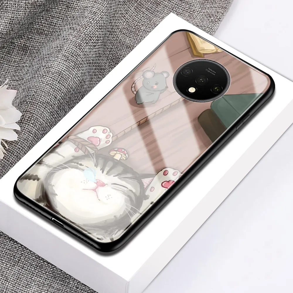 For case oneplus 7t cut cats animal simply patterned 1+7t phone cover case for custom made DIY picture case images - 6
