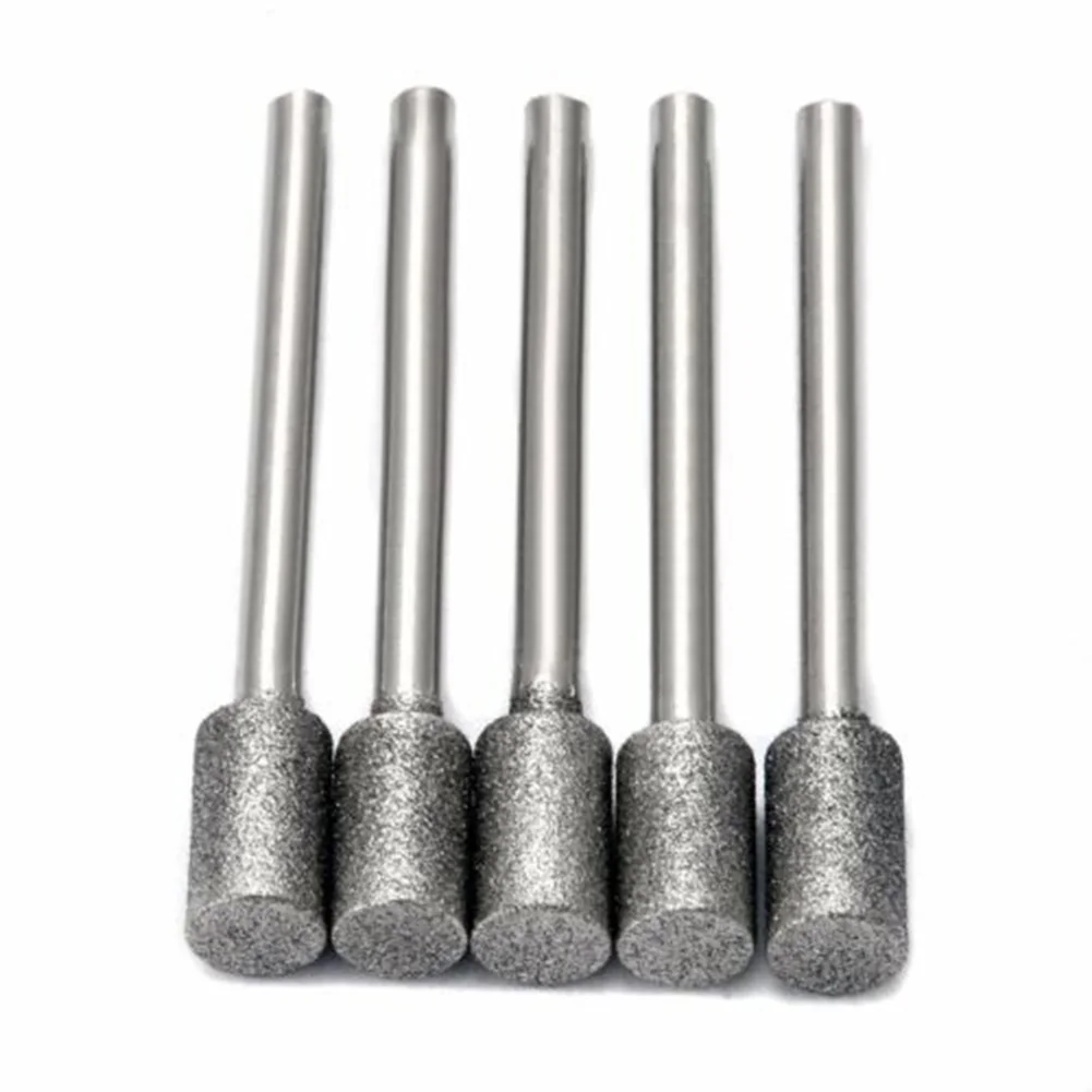 5 шт. 3 мм ручка хвостовик серебряное алмазное шлифовальное сверло Вращающийся