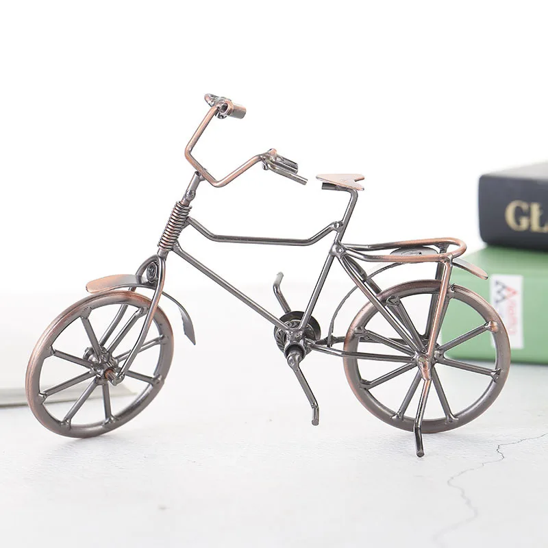 

New Simulation Bicycle Model Decoration Metal Crafts Creative Novelty Boutique Student Gift Children Toys Cycling Model