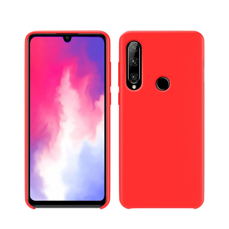Для huawei P30 Lite чехол из настоящего мягкого жидкого силикона чехол для huawei P20 Lite P30 Pro Защитный матовый чехол - Цвет: Красный