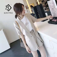 2019 summer new womens suits blazer and shorts korean style simple formal style button pockets two piece hot sale s96615d