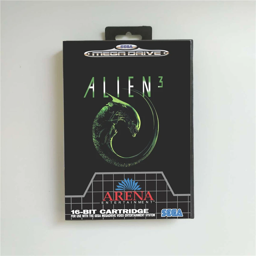 

Игровая консоль с 16-битной коробкой Alien, 3 евро, для Sega Megadrive, Genesis