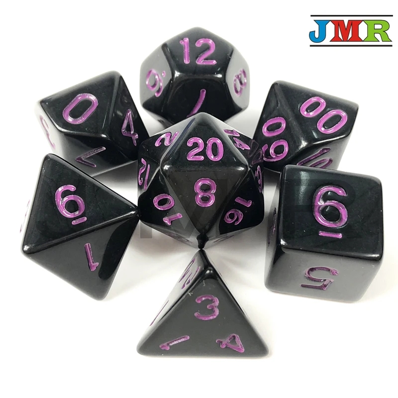 Высокое качество Зеленый с белыми чернилами цвет 7 шт./лот непрозрачные кости