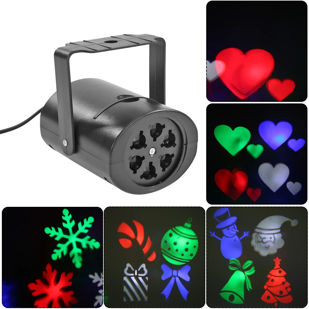 2/4/10 с рисунком карты Рождественский узор LEDLaser проектор красочный пейзаж