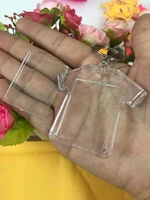 500pcslot Clothes Type Blank Acrylic Keychains Insert Photo plastic Keyrings DIY Split Ring Keychains accessories