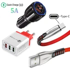 Кабель USB Type-c для Huawei OPPO Reno 3, 4, 2Z, Realme A52, X, X2, 3, 5, 6, X50 Pro, 5A, быстрая зарядка, QC 3,0