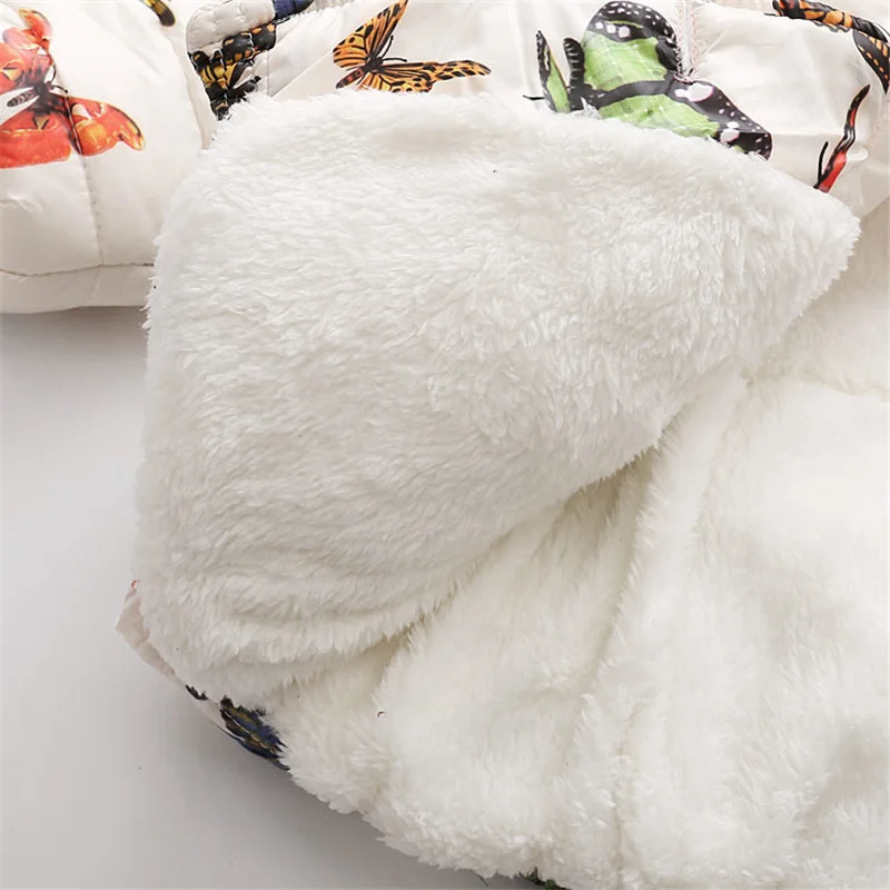 Куртки для маленьких девочек красивая куртка с бабочками зимняя детская одежда