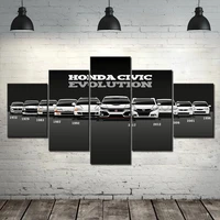 wall art modular pictures posters canvas printed honda civic car painting modern home decoration fashion living room framework