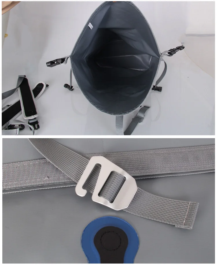 

40L Outdoor Waterproof Kayaking Bag Swimming Dry Backpack Rafting Drifting Large Storage Handbag Detachable Shoulder Strap
