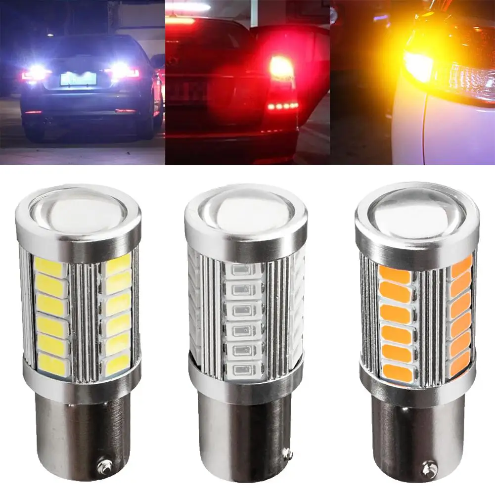 

1PCS P21W 1156 BA15S 33 SMD 5630 5730 LED Car Backup Reserve Light Motor Brake Bulb Daytime Running Light White/Red/Yellow Lamp