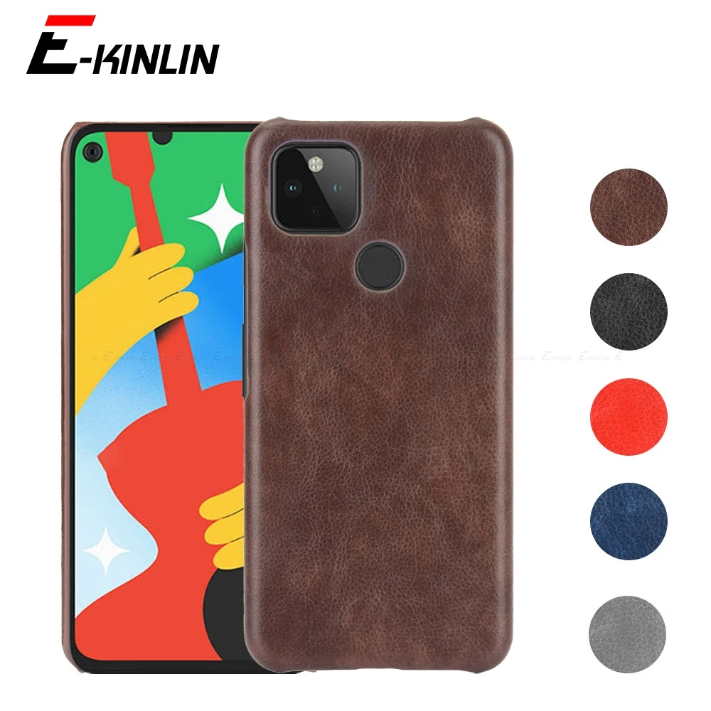 Кожаный чехол накладка из искусственной кожи с узором Личи для Google Pixel 3 3a 4 4a XL 3XL