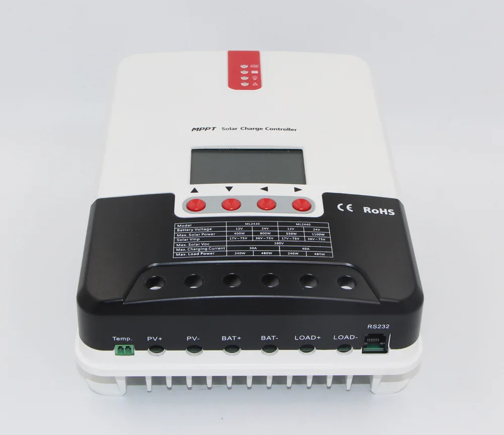 MPPT 20A/30A/40A/60A контроллер солнечного заряда lcd Солнечный регулятор контроллер системы солнечных батарей Автоматическая идентификация напряжения