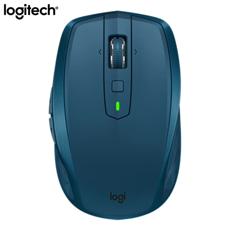 Синий Logitech MX в любом месте 2S 2,4 ГГц Беспроводной Мышь 4000 Точек на дюйм Перезаряжаемые Bluetooth игровой мыши Двойное Подключение Мышь мульти-устройства Топ - Цвет: Синий