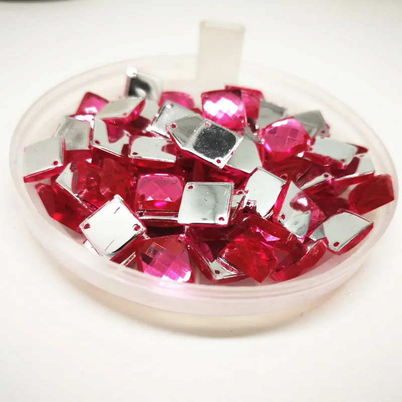 8mm MIX Color Square Resin sew-on Rhinestone Applique Flatback Nail Crystal Stone Hotfix Strass Diamond for Crafts | Дом и сад