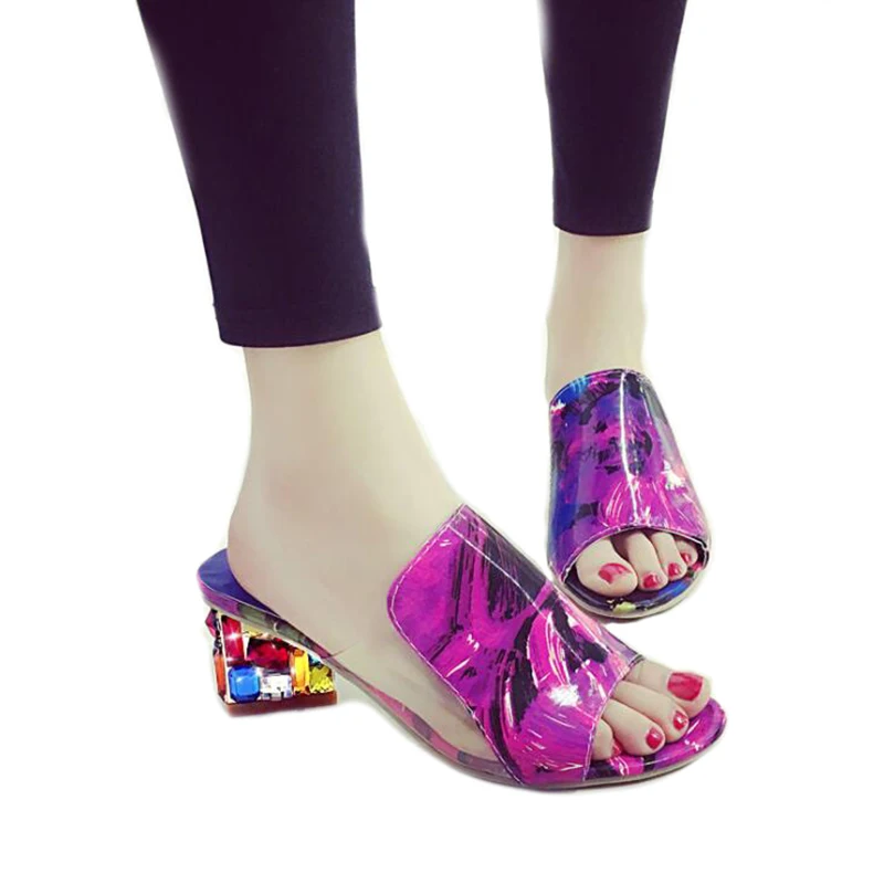 2021 летние женские сандалии со стразами камень с принтом модные туфли на плоской