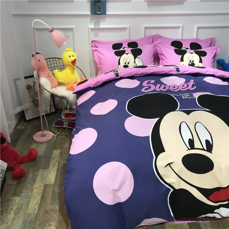 Комплект утепленного постельного белья из хлопка и пододеяльника в горошек | Дом