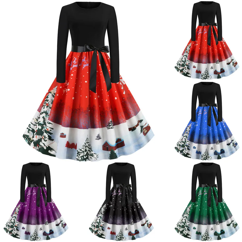 Женское платье с длинным рукавом junxi WAN черное повседневное облегающее круглым