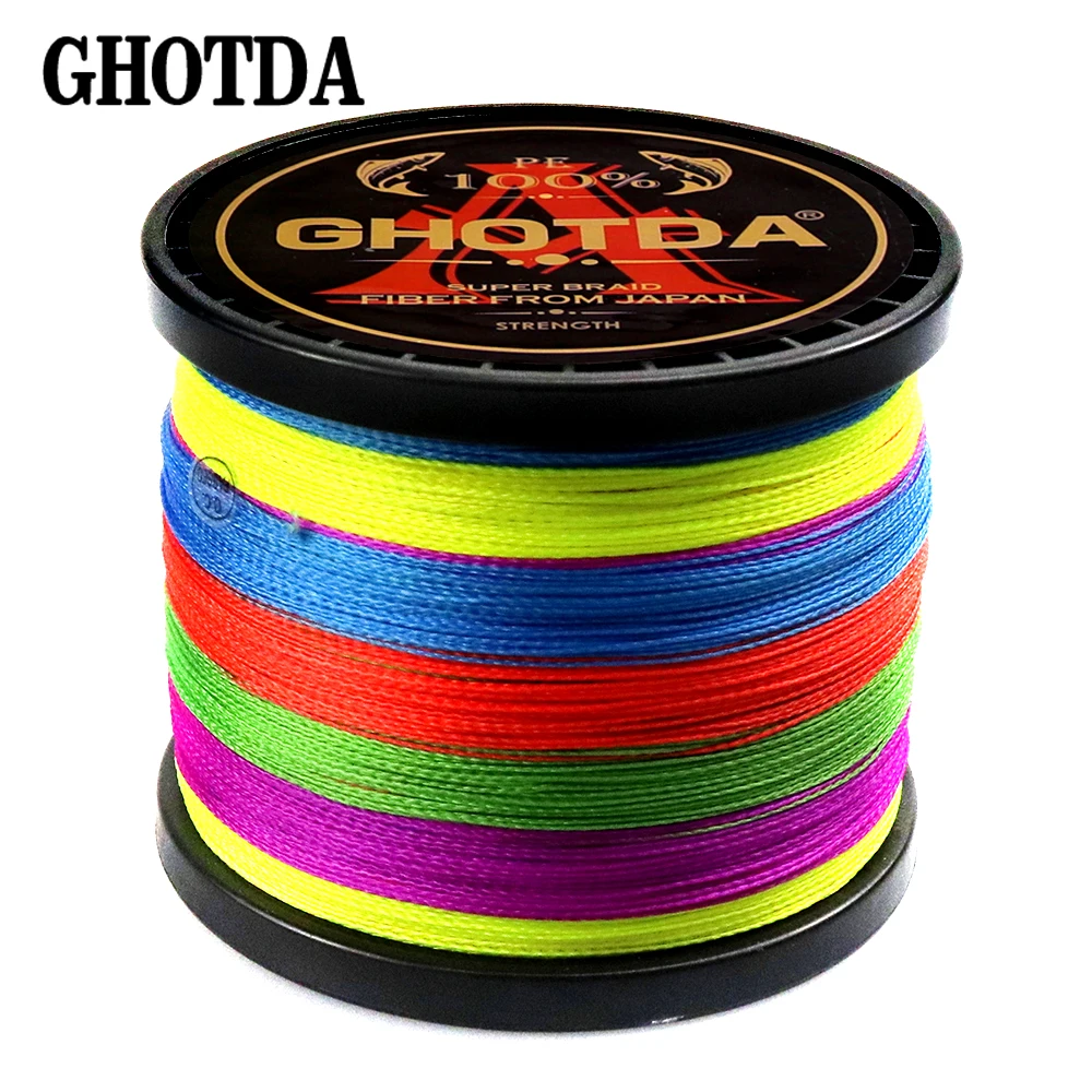 Gotda PE плетеная леска многоцветная многонитевая рыболовная прочная соленая вода 4