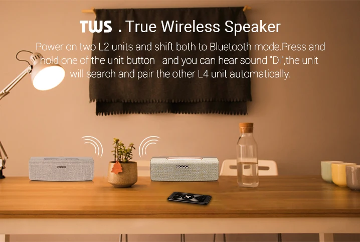SODO подлинный беспроводной Bluetooth динамик Портативный беспроводной стерео звуковой ящик с басами для телефона MP3/4 музыкальный плеер