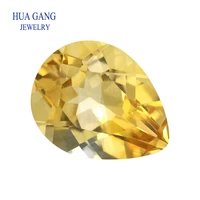 natural citrine topaz natural loose gemstone pear shape facetted cut size 341014mm for diy jewelry