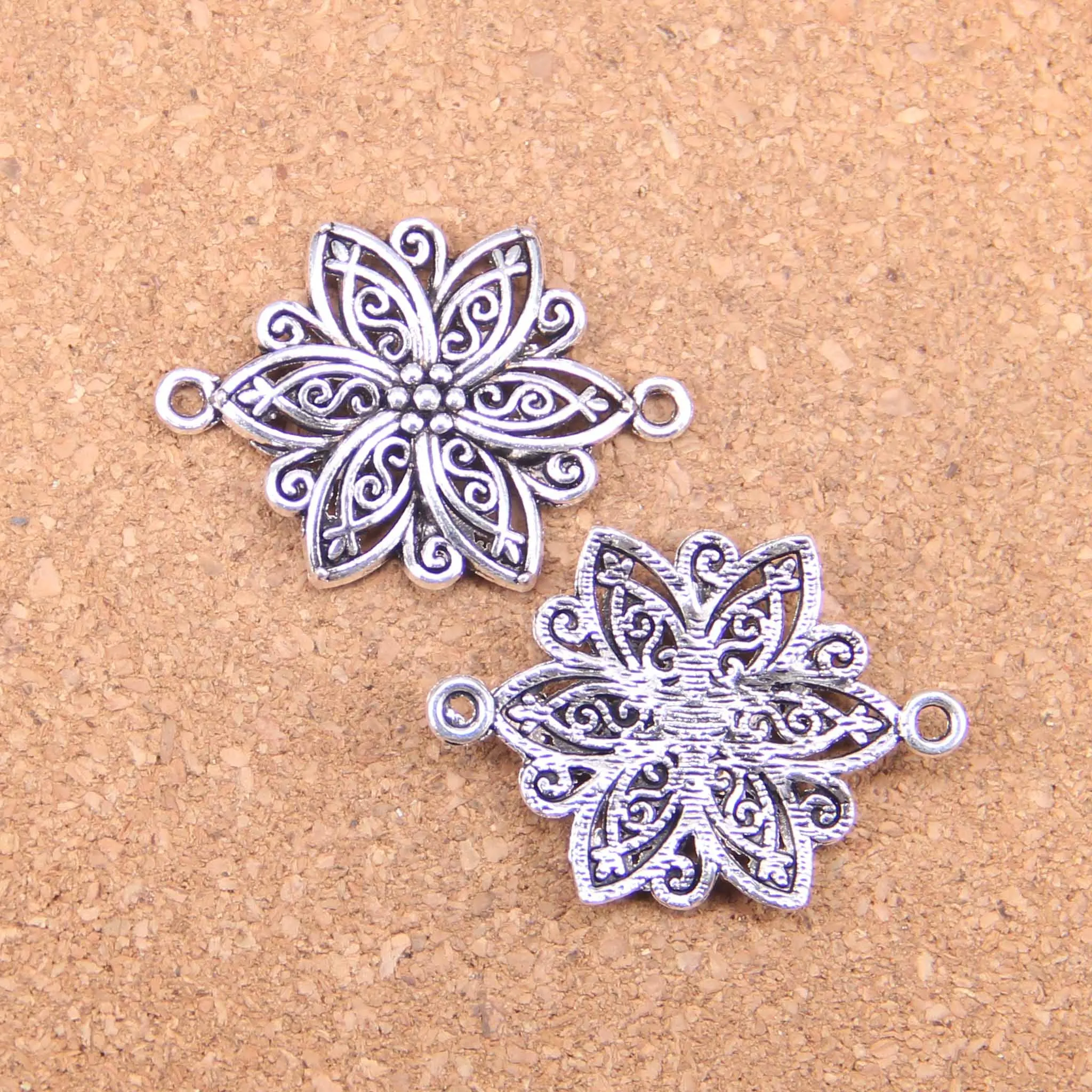 

30 шт. подвески, цветочный соединитель 39x2, 8 мм, женский, винтажный, DIY для браслета, ожерелья