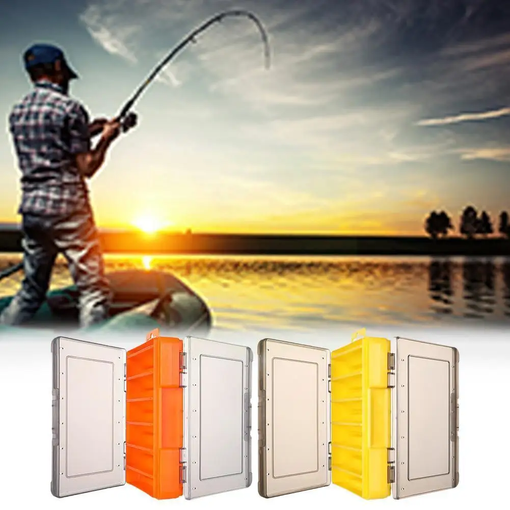 

Двойная коробка для рыбалки, коробка для приманки, 12 отделений, крючок, водонепроницаемый органайзер для хранения аксессуаров для рыбы N0x7