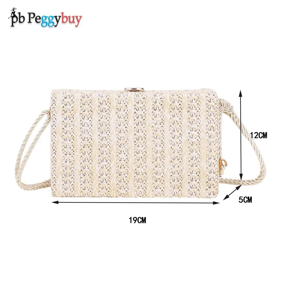 

2021 New Fashion Shoulder Bags Handbags Woven Hollow Shoulder Messenger Bag Women Vacation Box Mini Flap Purse
