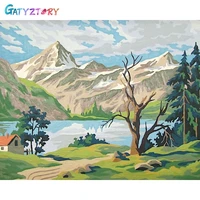 gatyztory%c2%a0painting by number acrylic paint landscape number painting for home decor on canvas painting for wall art 40x50cm fram